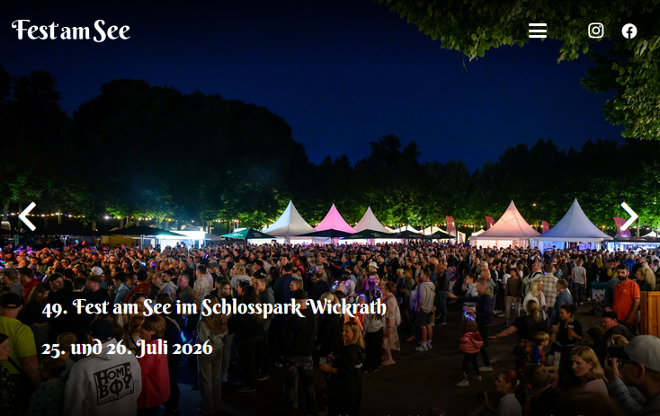 Fest am See 25./26. Juli 2026 Mönchengladbach Wickrath